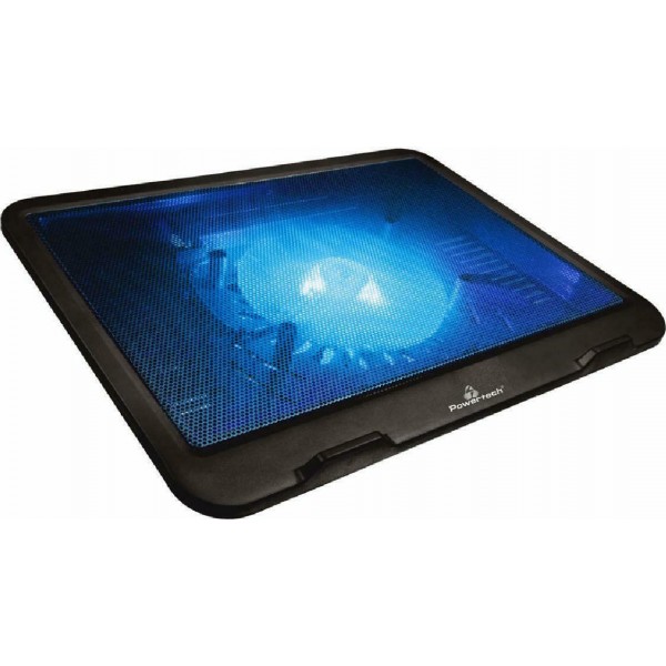 POWERTECH PT-740 Βάση & ψύξη laptop έως 15.6", 125mm fan, LED, μαύρο